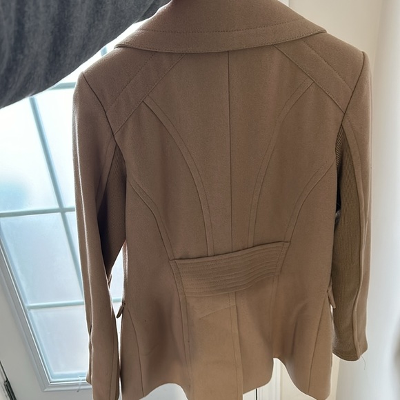 BCBG MAXAZRIA CAMEL PEA COAT - Picture 2 of 4